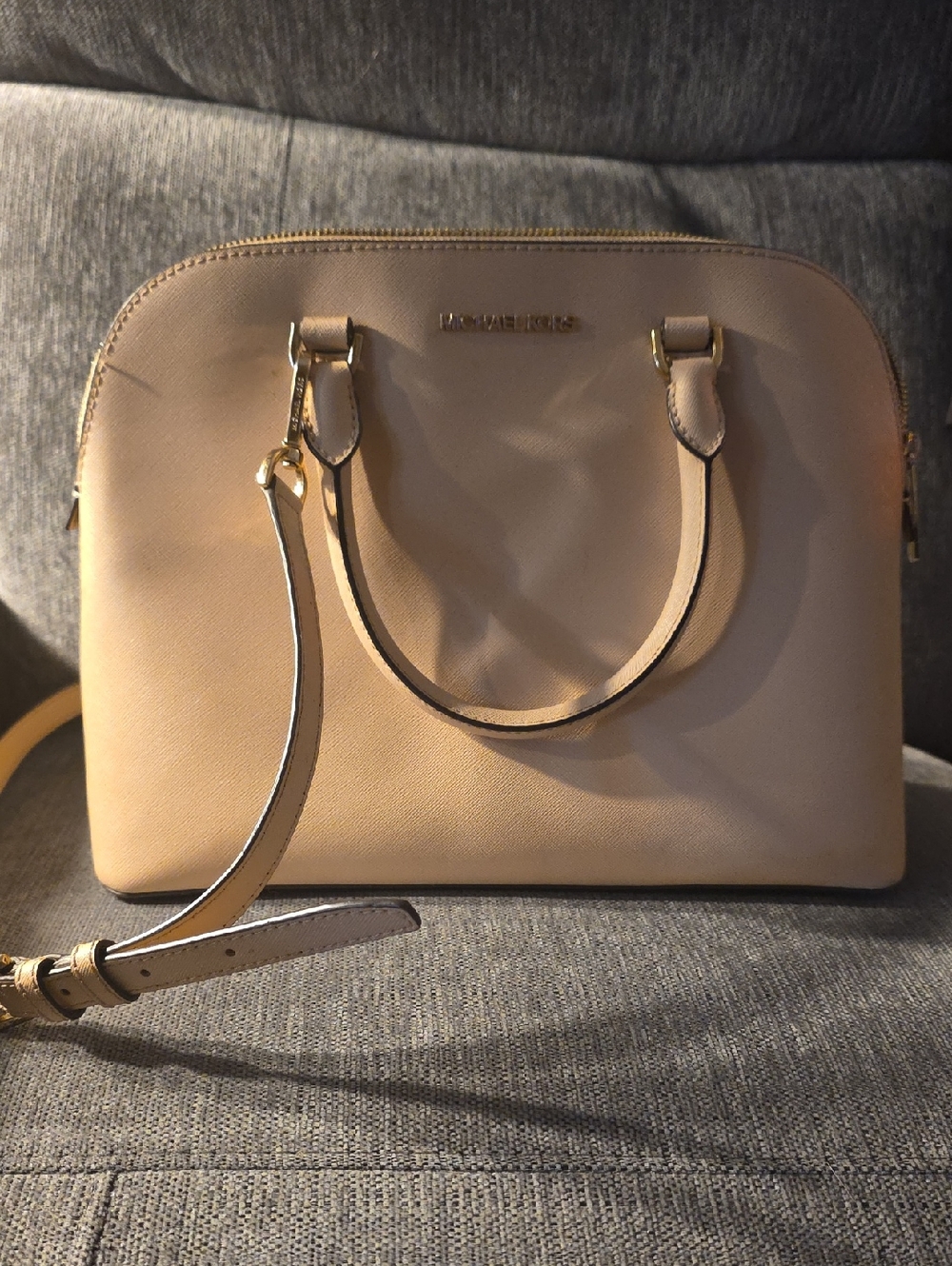 Michael Kors Oyster Satchel with Gold Hardware